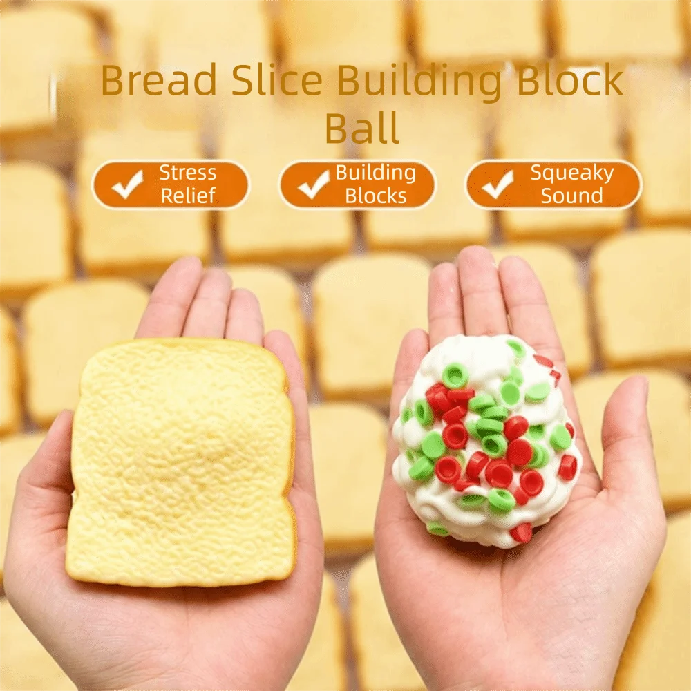 Crispy Sound Toast Crunchy Squishy Hand Relax Shapable Crispy Toast Bread Pinch Cute Blocks Filled Squishy Children Gifts