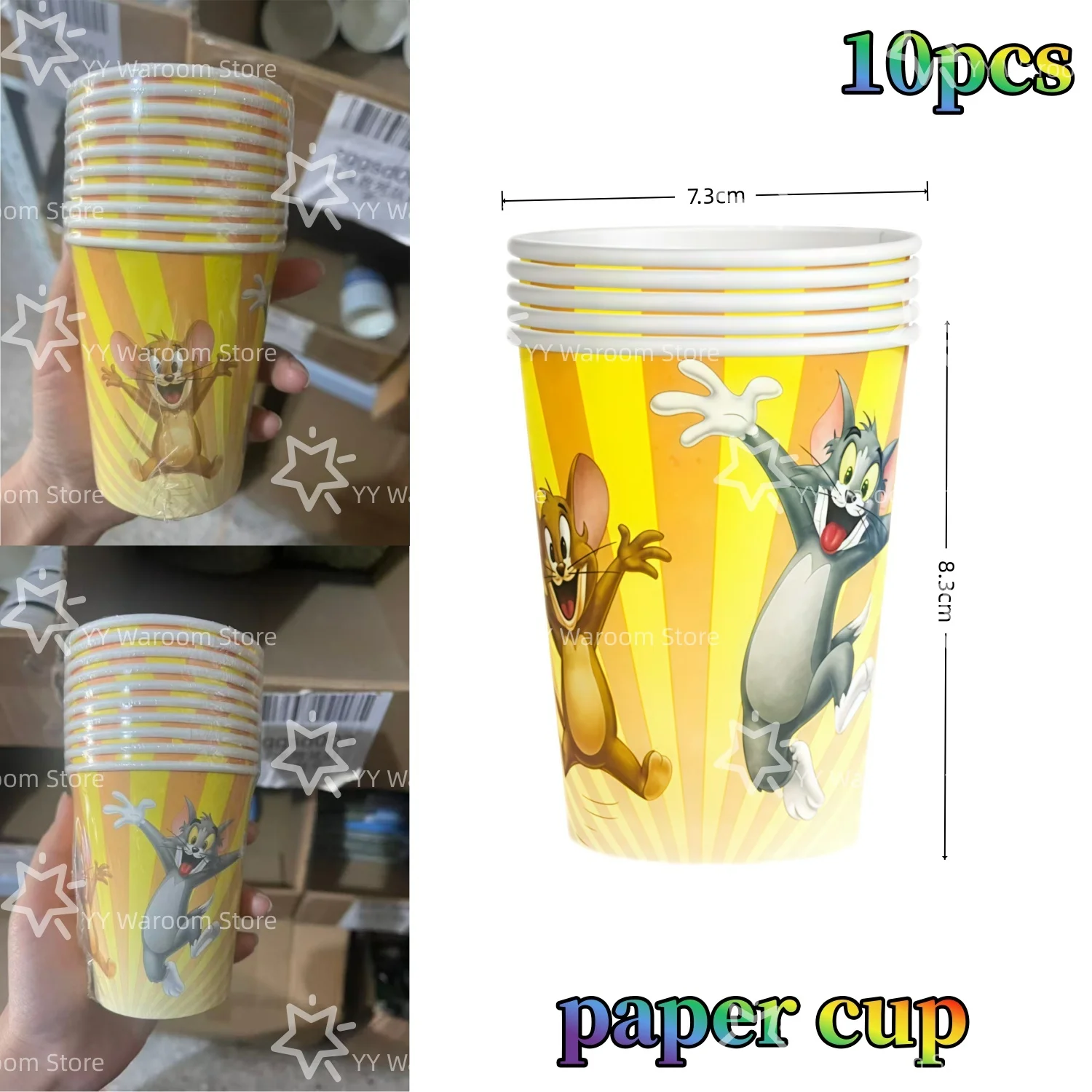 Tom And Jerry Birthday Party Decoration Tableware Tablecloth Plate Cup Napkin Background Tom And jerry Party Favors Supplies