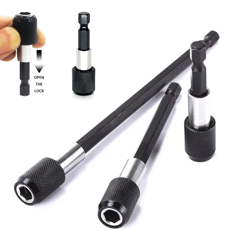 

1/4 Inch Head Extension Rod Batch Magnetic Screwdriver Quick Transfer Lever Self-locking Extension Rod 60/100/150mm Hand Tools