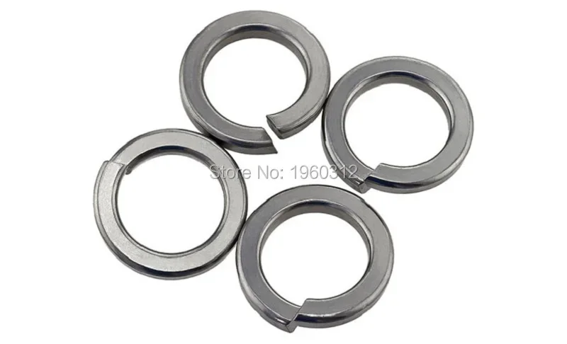 20-100 قطعة DIN127 M1.6 M2 M2.5 M3 M3.5 M4 M5 M6 M8 M10 M12 GB93 304 قذائف من الفولاذ المقاوم للصدأ وسادة قفل الربيع غسالة مطاطا طوقا