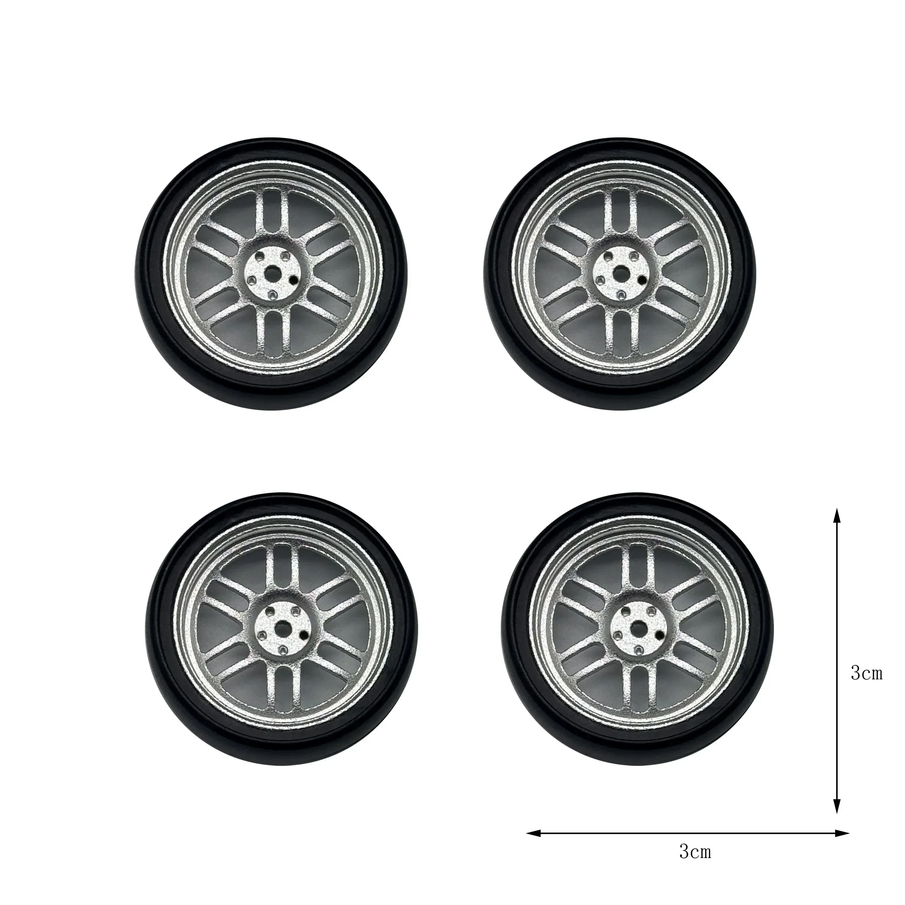 FOR 1:18  LD1801 LD1802 LD1803 LD1804 A01 A02 A86 4pcs Metal 32mm RC Hard Drift Tire Wheel Hard Tyre 1/18 RC Car Upgrade Parts