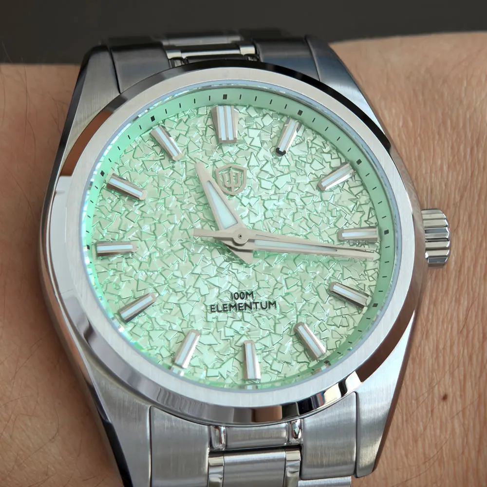 Watchdives WD0003C 38mm reloj para hombre VH31 barrido segundos movimiento de cuarzo zafiro hielo grieta Dial luminoso 10Bar relojes impermeables