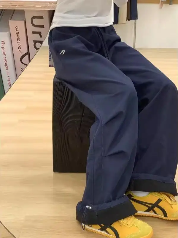 

Trendy Casual Winter Outdoor Thiened Fce Lined Waterproof Men's Cargo Pants Straight Leg Loose Elastic Waist Youth Faion