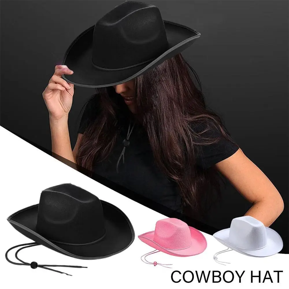 Cowboy Hat Women Men Cowboy Accessory Felt Princess Hat Bachelorette Party Hat Costume Party Cosplay Cowgirl Hat Performance