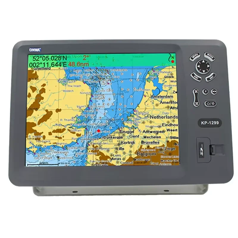 12.1 Inch GPS Chart Plotter Marine Navigation System Fish Finder NMEA 2000 Boat Yacht Fishing Sea Water Proof Display