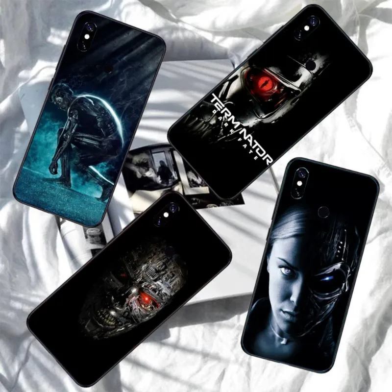 Terminator Fighter Smart Phone Case for Xiaomi Redmi Note 12 11 10 9T 8 7 Pro 9 9A 9C 8 Black Soft Phone Cover Funda