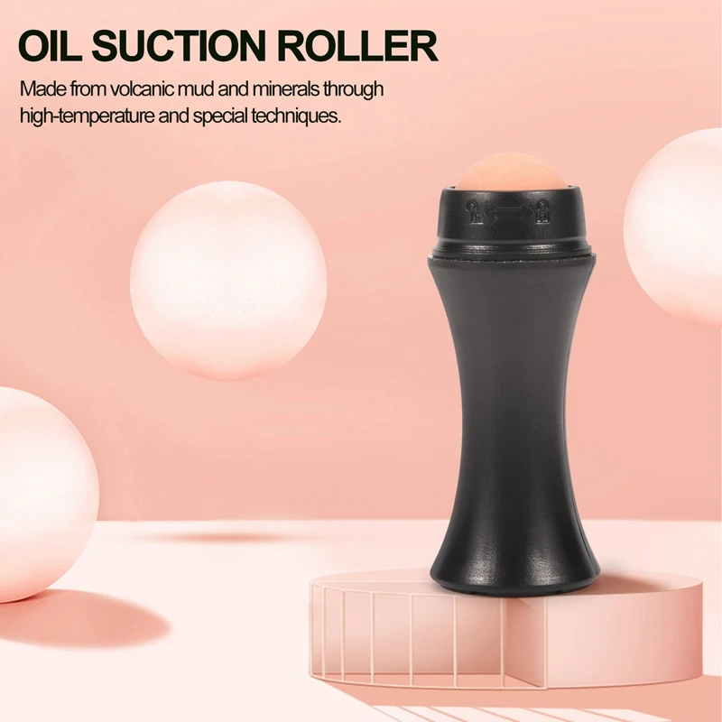 Vulkanische Rololie Controle Rolling Steen Matte Make-Up Gezicht Huidverzorging Tool Gezichtsreiniging Olie Absorptie Roller Op Bal