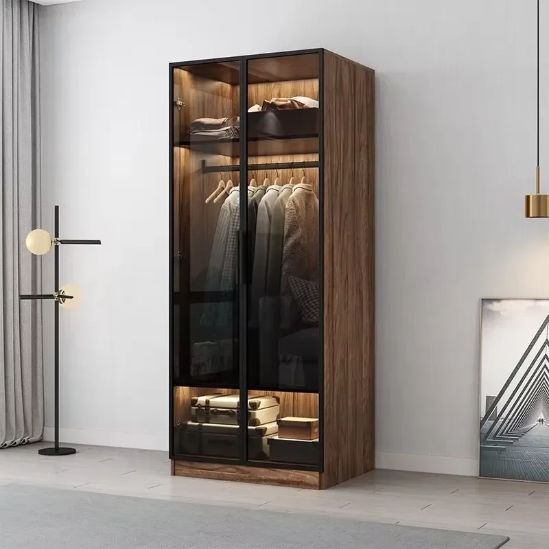 Elabor Wooden Bedroom Dressing Table 8 Sliding Door Aluminium Wardrobe With Mirror & Closets