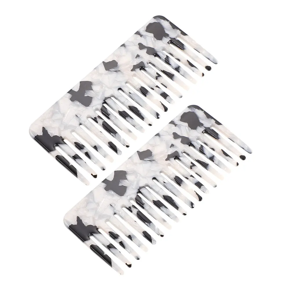 

Набор из 2 антистатических расчесок из ацетатного волокна для распутывания вьющихся и мокрых волос, компактный дизайн, удобно брать в путешествия, разглаживает пушистые волосы