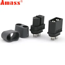 5 /10 / 50 Pair AMASS XT60H (XT60 Upgrade) Black Male Female Bullet Nickel-plated Connectors Power Plugs with Sheath