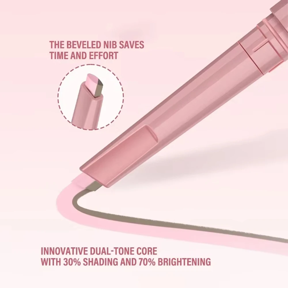 ดินสอเขียนใต้ตาสองสี 2 in 1 ไฮไลท์เตอร์เพิ่มความสว่าง สีชมพูนู้ด ใช้เป็นอายแชโดว์แบบแท่ง Aegyo Sal Lying Silkworm