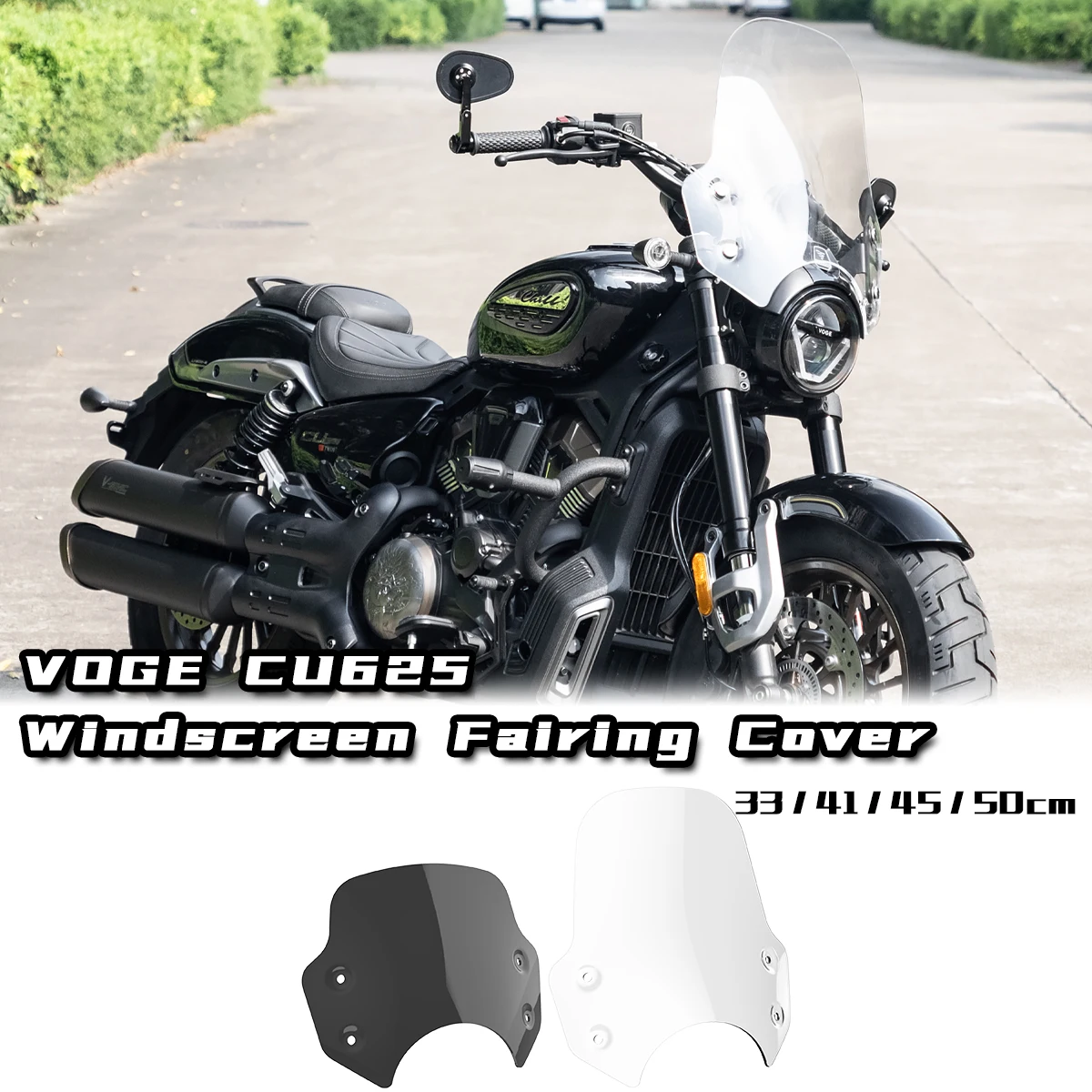 Motorcycle Accessories Parts Front Headlight Fairing Cover Windscreen Windshield Flyscreen Wind Shield Screen for VOGE CU625