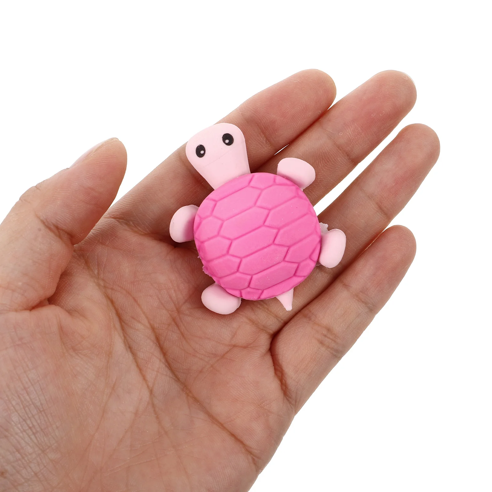 24Pcs Cartoon Eraser Lovely Tortoise Shape Creative Mini Animal Eraser for Students School Stationery Erasing Tool