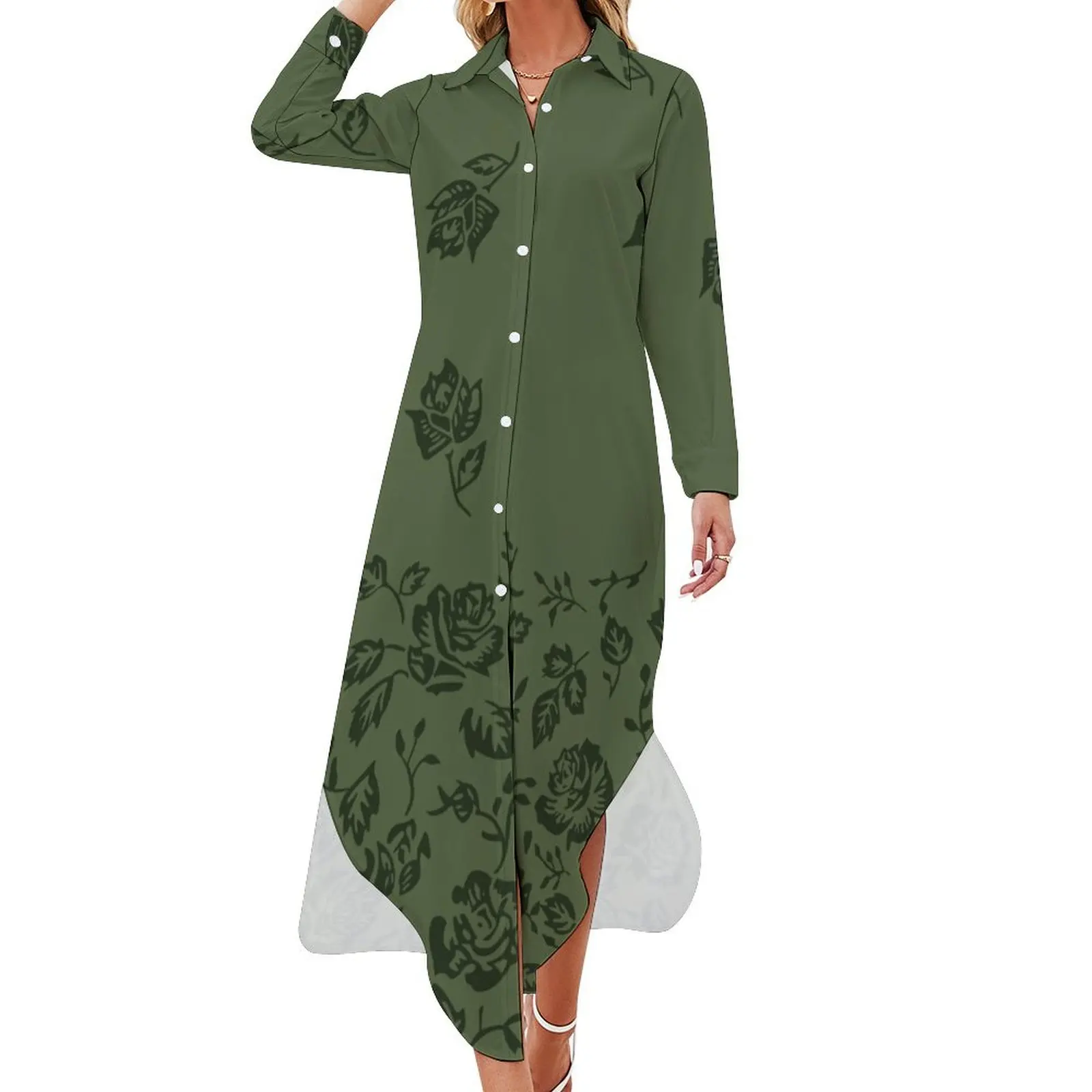 Bella Swan's Birthday Dress Green is what? Version 2 Twilight Saga Fanart Long Sleeved Shirt Dress Clothing