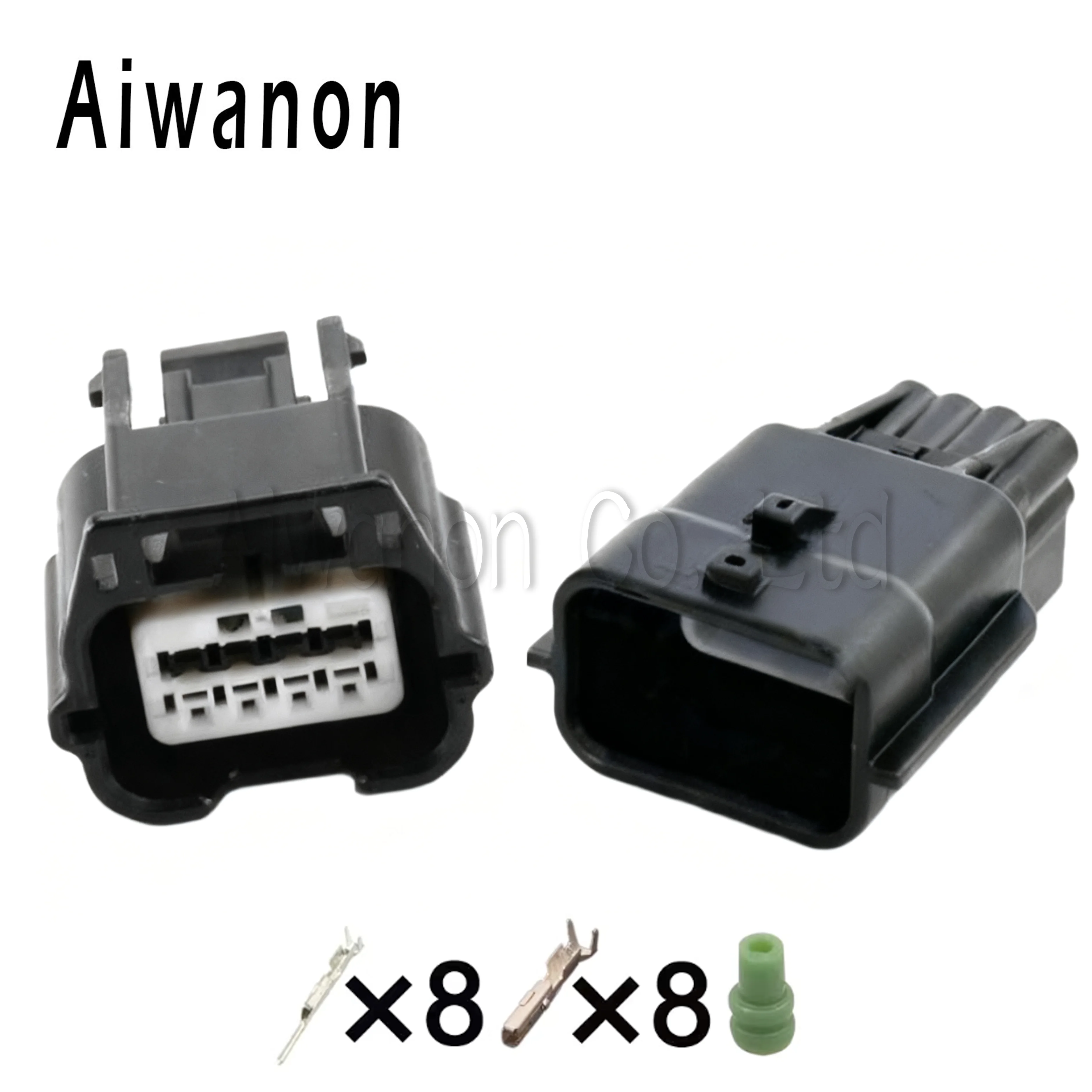 1 Set 8 Pin Auto Bumper Reverse Radar Sensor Connectors Waterproof Female Male Plug for 7282-8855-30 7283-8855-30