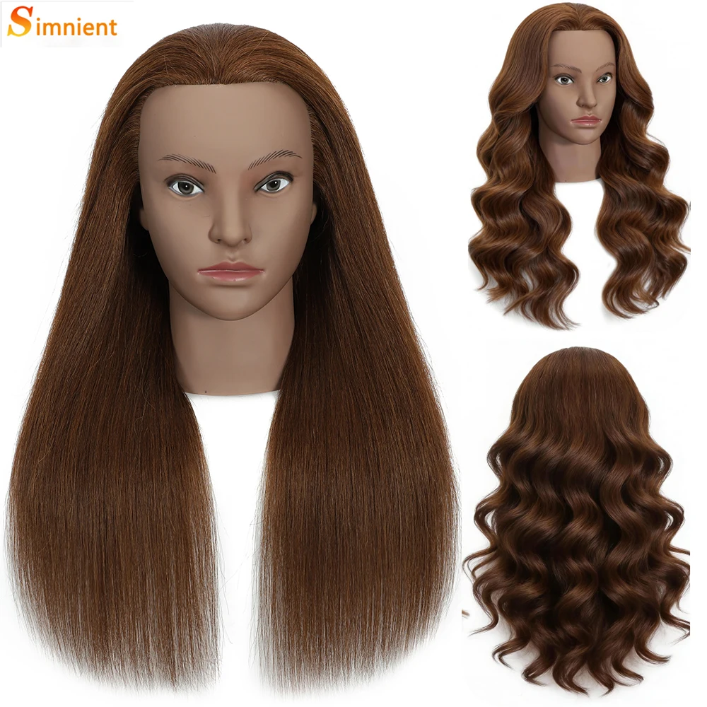 

Mannequin Head with 100% Real Human Hair Doll Head With Clamp Practice Braiding Training Head Styling Cosmetology Manikin for Ha