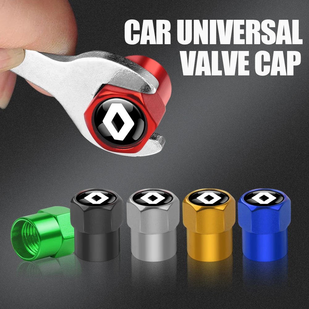 4PCS Car Badge Wheel Tires Valve Caps Metal Tyre Dust Covers For Renault DACIA Koleos Scenic V40 V60 V70 V90 XC40 XC60 XC70 XC90 view 2