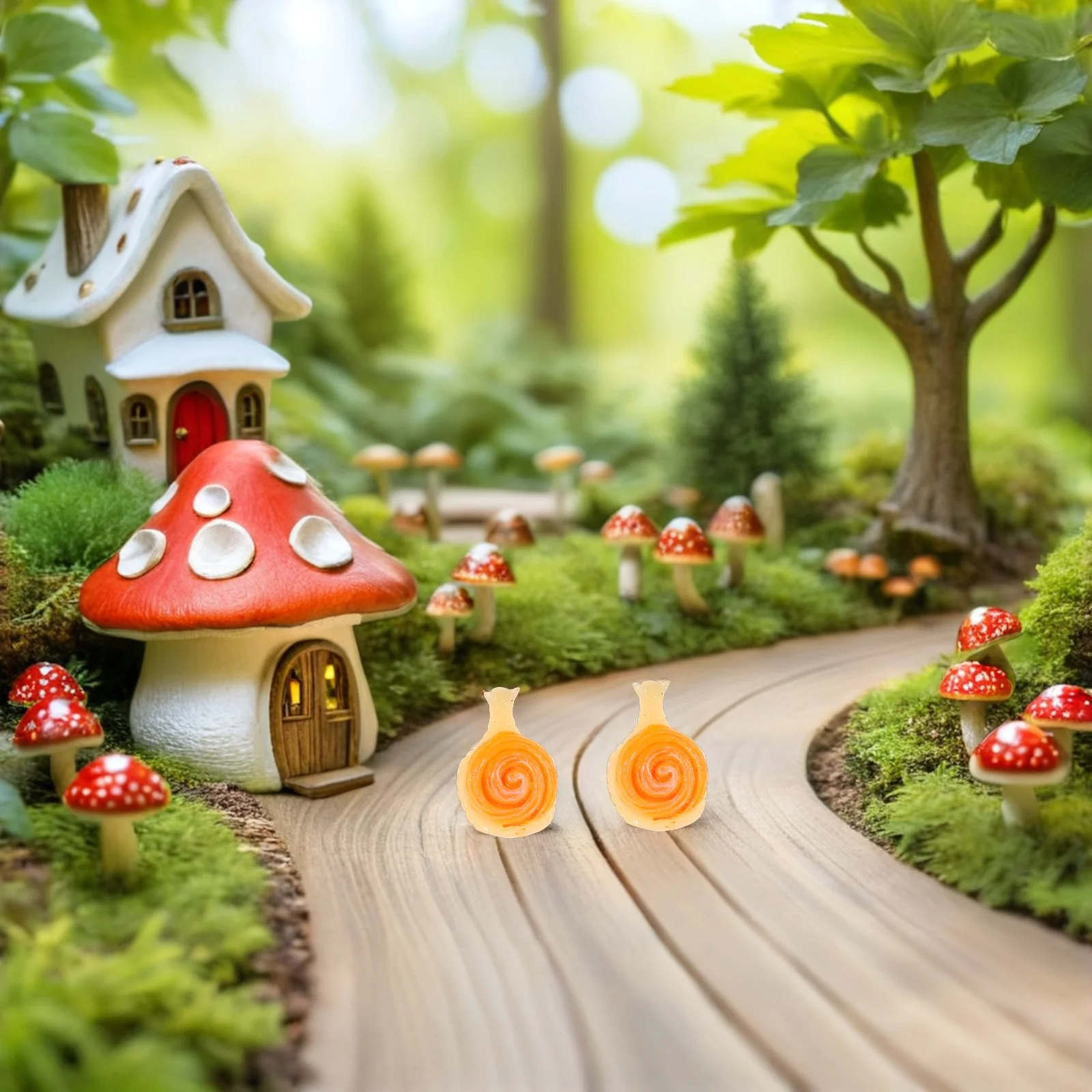 

14Pcs Resin Snail Statues Realistic Simulation Miniature Garden Decoration Micro Landscape Accessories Terrarium Desktop Bonsai