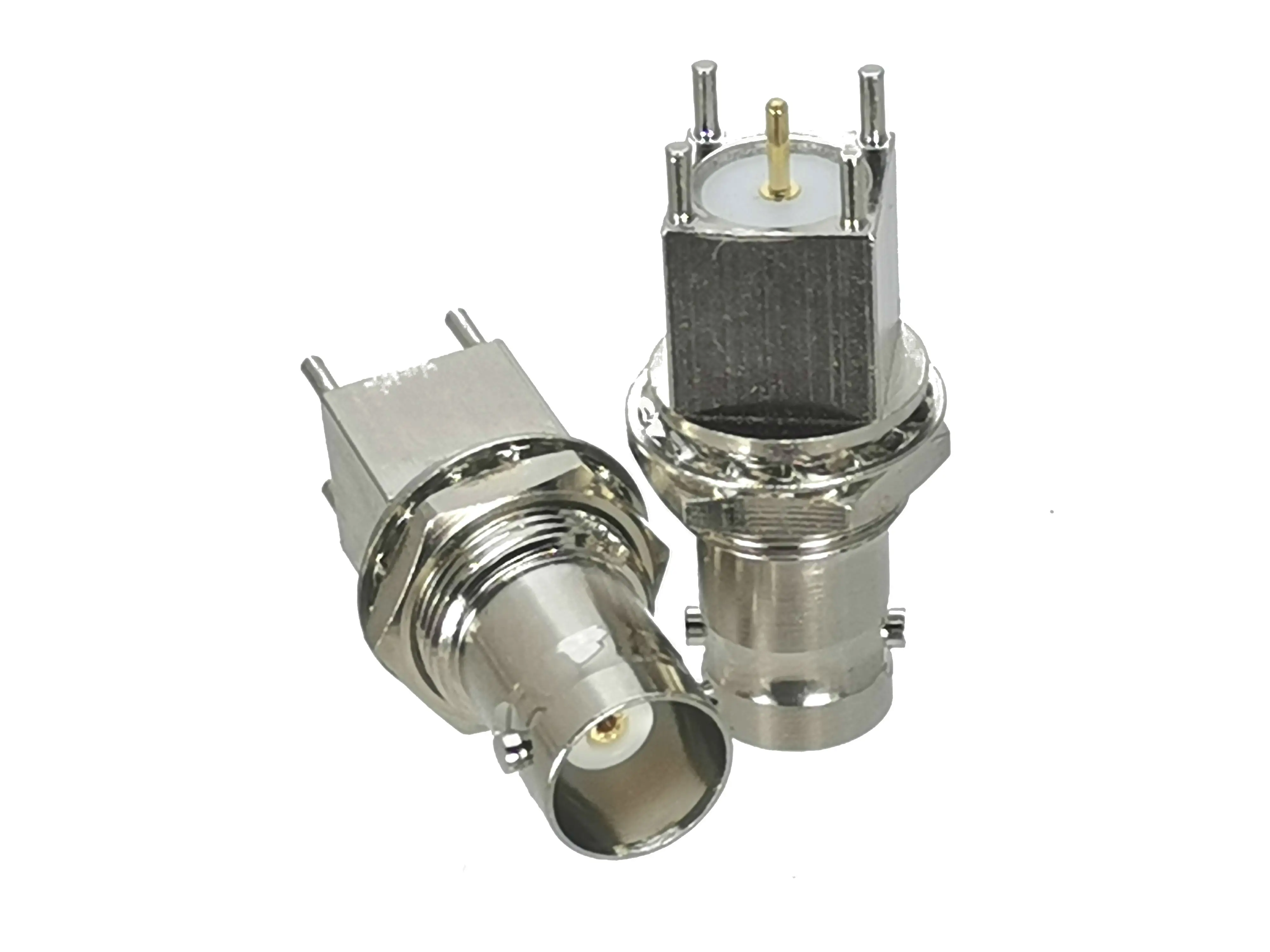 10pcs Connector BNC Jack Female Bulkhead Solder PCB Mount Straight Wire Terminals RF Coaxial Adapter New