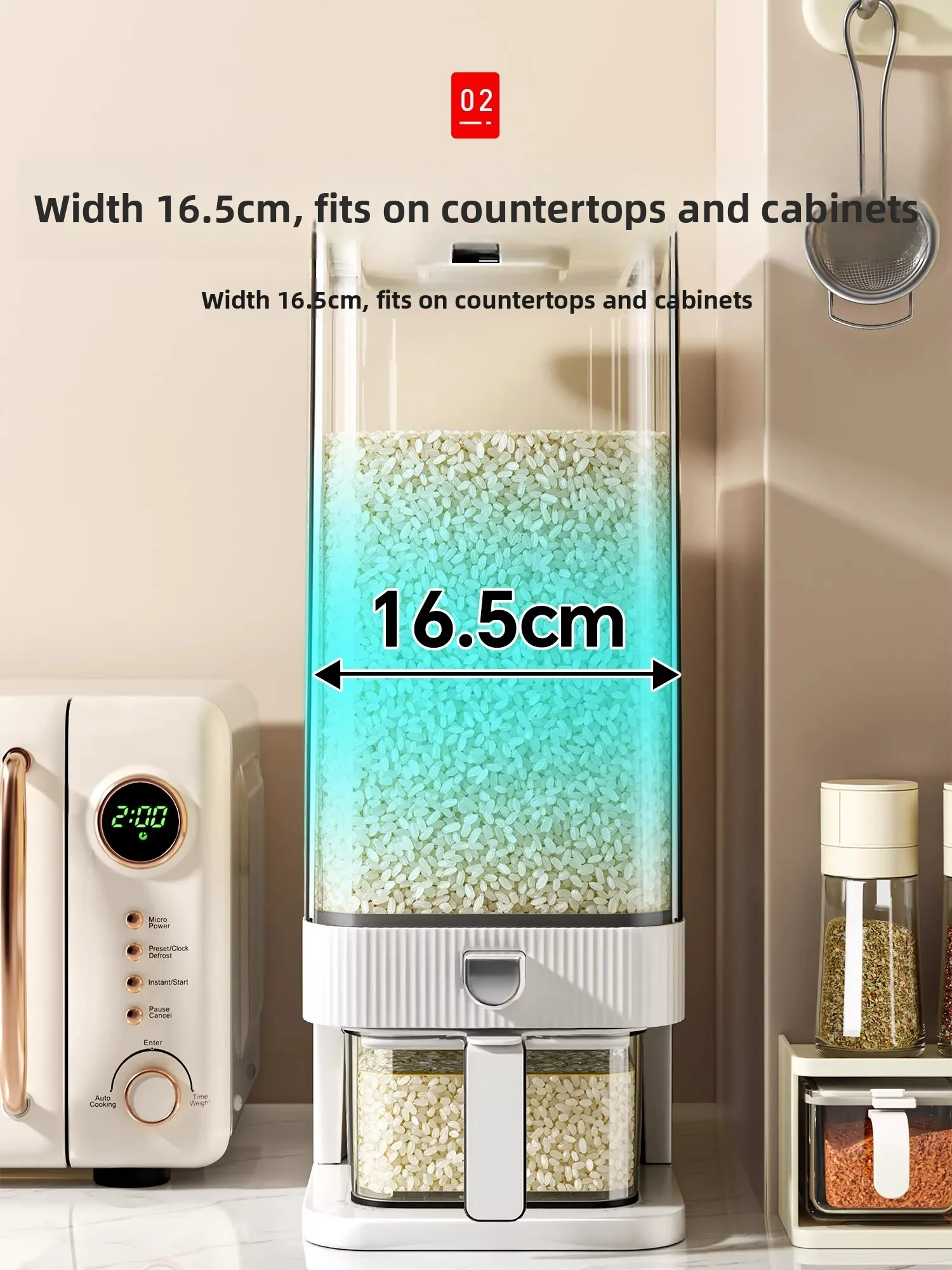 

Food Grade Rice Storage Box Home Use Anti-Bug Moisture Proof Rice Barrel Rice Grain Storage Container Kitchen Cooking Tools