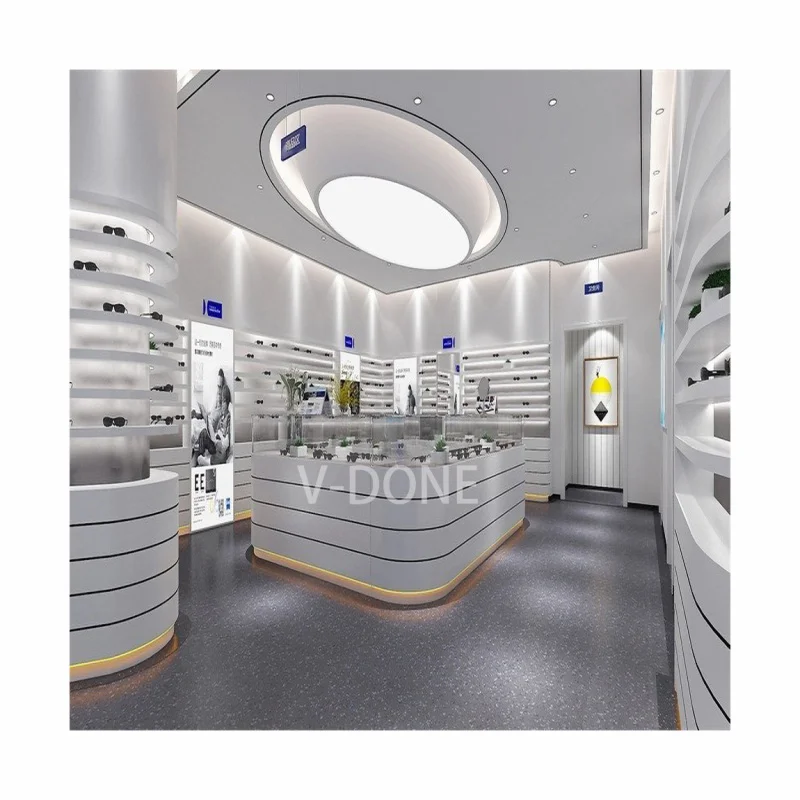 customized.Guangzhou Eyewear Shop Showroom Gondola Display Shelf Equipment Displays Optical Store Design