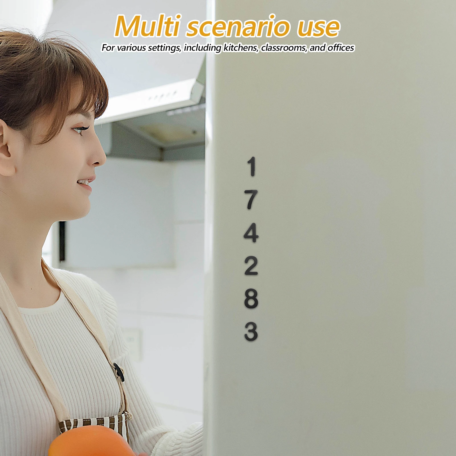 

6 set Magnetic Digital Refrigerator Stickers Cute Fridge Magnets for Home Kitchen Decor Creative DIY Waterproof Oil-Proof Simple
