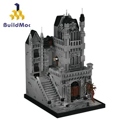 BuildMoc Dark Castle Bloodborne The Streets Of Yharnam Building Blocks Set Retro Palace Toys Children Birthday Christmas Gifts