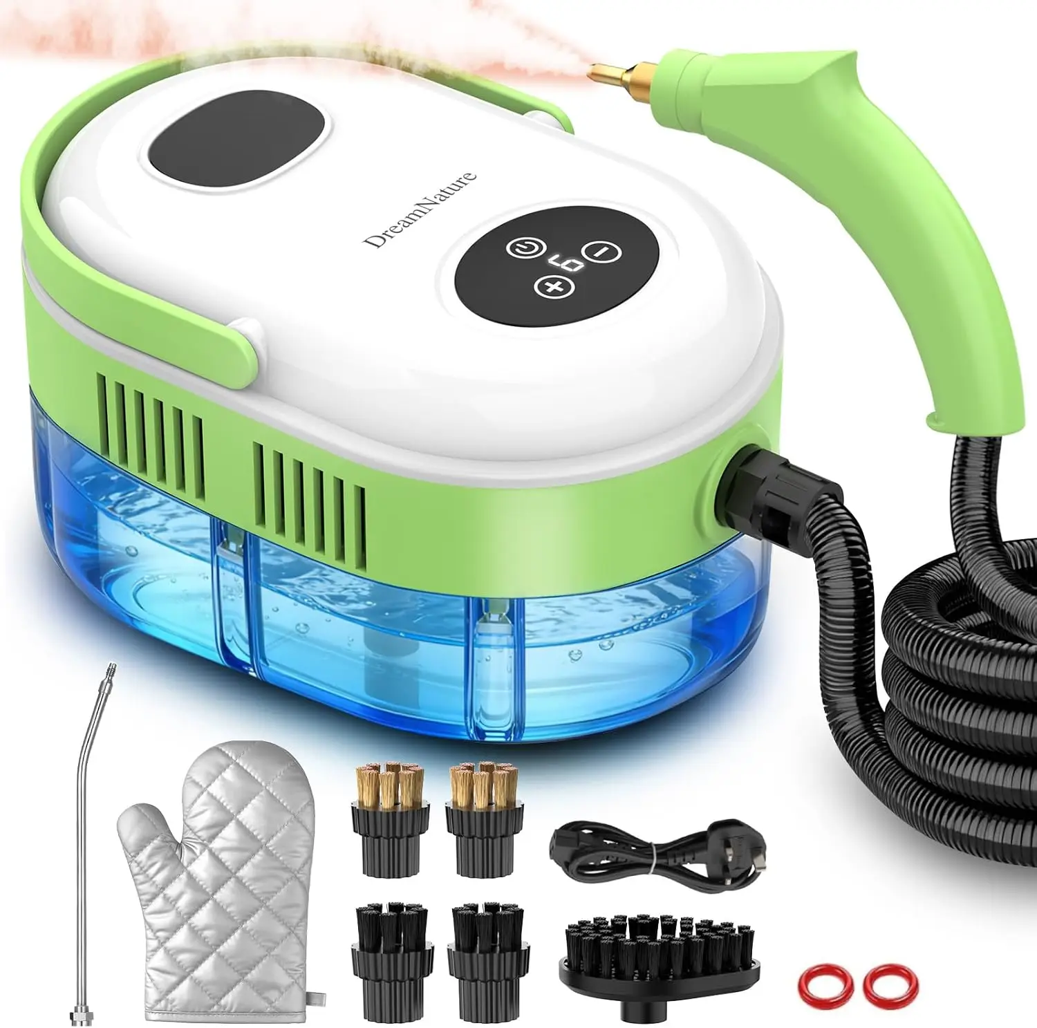 10-in-1 Handheld Steam Cleaner, High Temp & Pressure, 10s Fast Heat, 37oz Tank for Home Carpet Floor