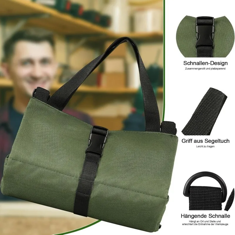 Multi Purpose Tool Bag Roll Up Design High Quality Professional Multi Pocket Pouch Portable Small Tools Organizer Bag