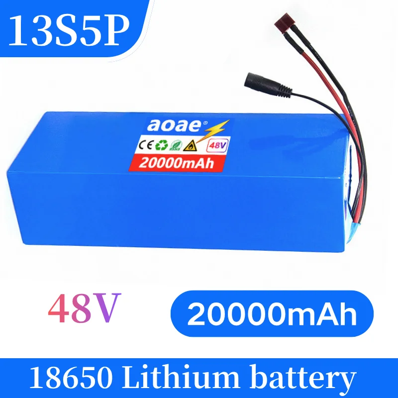New Battery, 13S5P 48V 20Ah Battery Pack with Built-in BMS, 48V 18650 Lithium Battery, Electric Scooter Battery, Ebike Battery