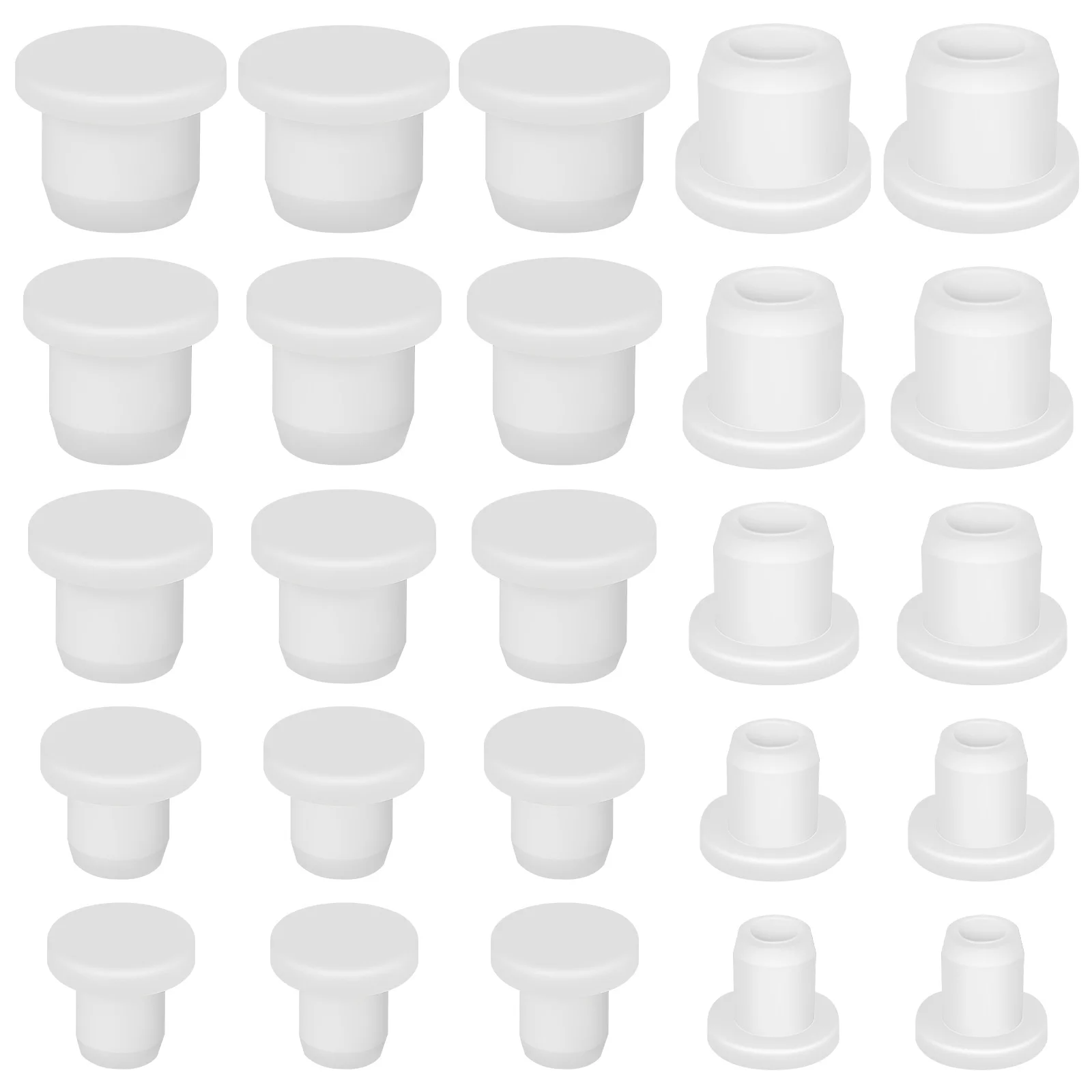 

25 Pcs Silicone Stoppers For Salt And Pepper Shakers Reusable Replacement Folding Silicone Plugs Bottle Caps Round End Bottles