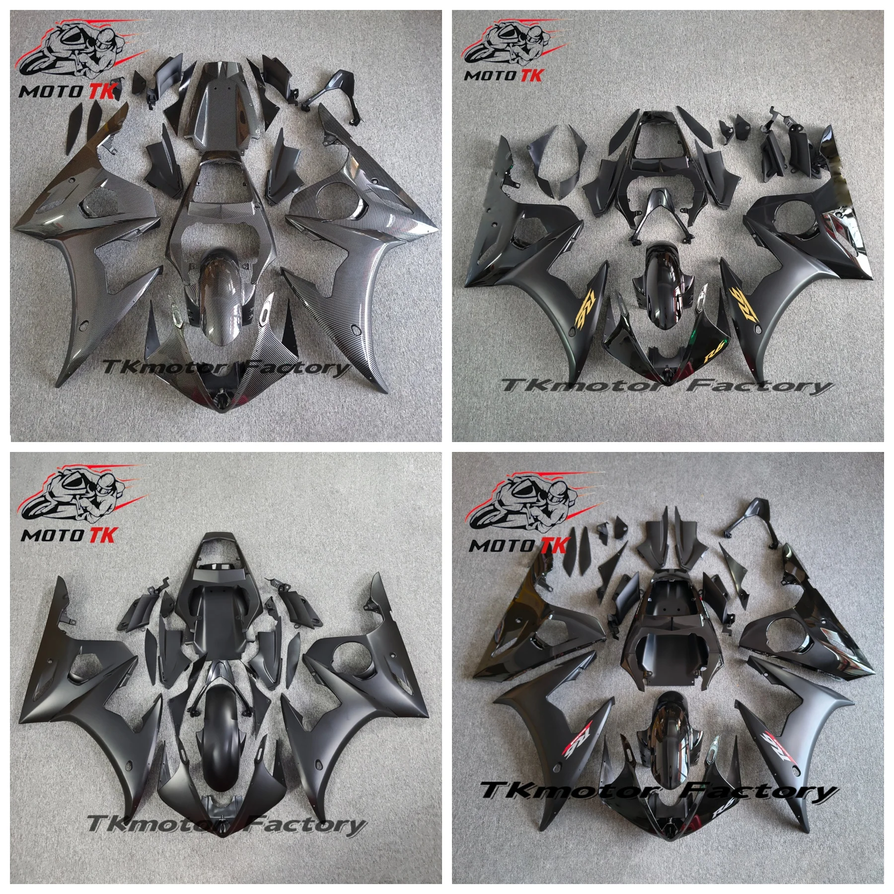 

Motorcycle Fairing YZF600 R6 2003 - 2005 Black Red Fairings YZFR6 2005 Bodywork YZFR6 2003