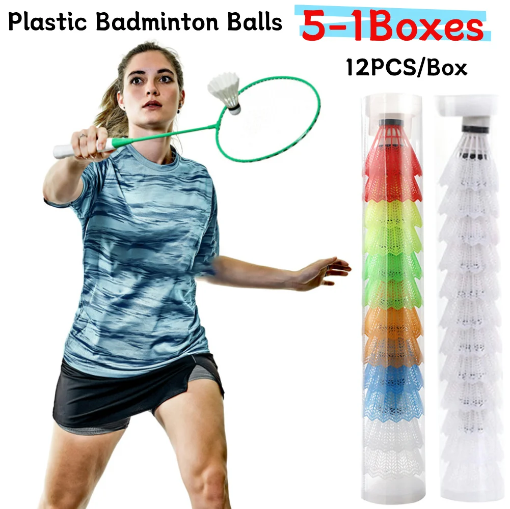 

5-1Box Plastic Foam Head Badminton Lightweight Badminton Shuttlecock Portable Shuttlecocks for Training for Kids Entertainment