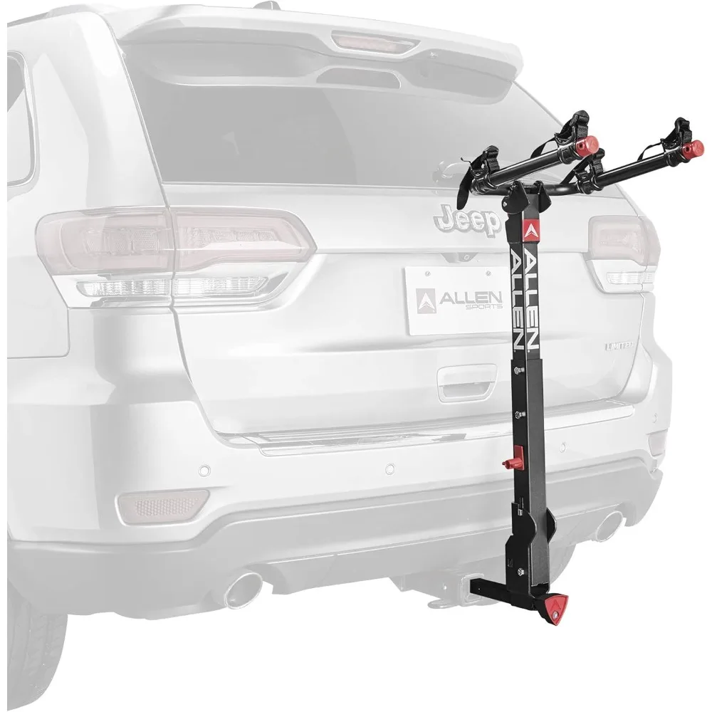 

Allen Sports Deluxe Plus Locking Quick Release 2-Bike Rack for 1.25 and 2 Inch Hitch, Model 820QR, Black