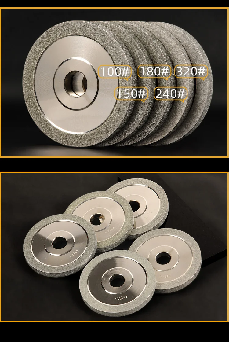 100x10x20x10mm Electroplated Abrasive Disc for Sharpener Tungsten Steel Milling Cutter Flat SDC Diamond Grinding Wheel