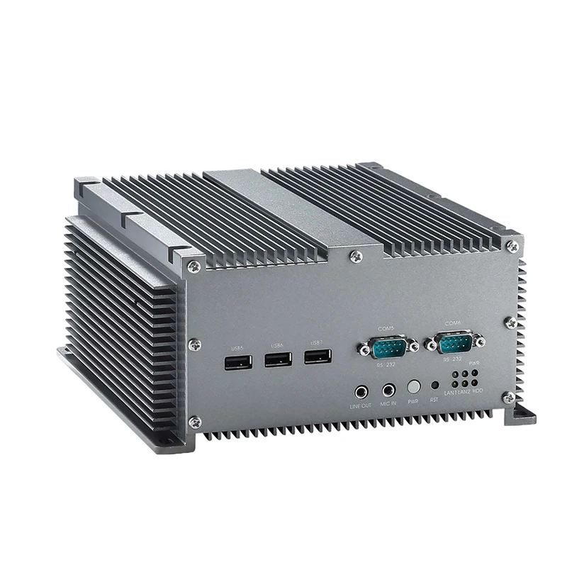 Fanless Intel D525/N455  BOX PC   Industrial Computer 2LAN 10COM 10*rs232 6*RS485 or 5*rs422 4USB  PC