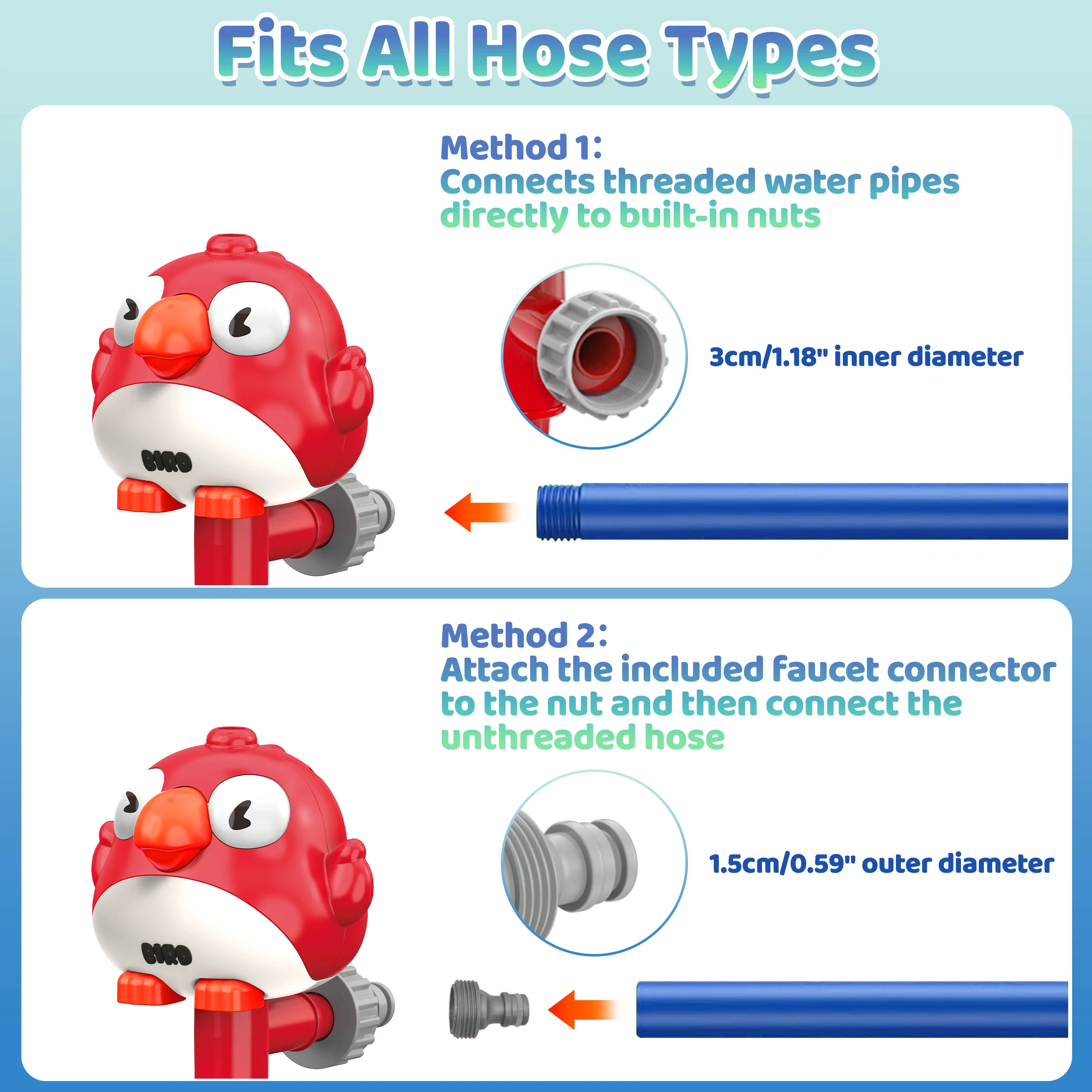 Bird - Shaped Water Spray Toys-Red