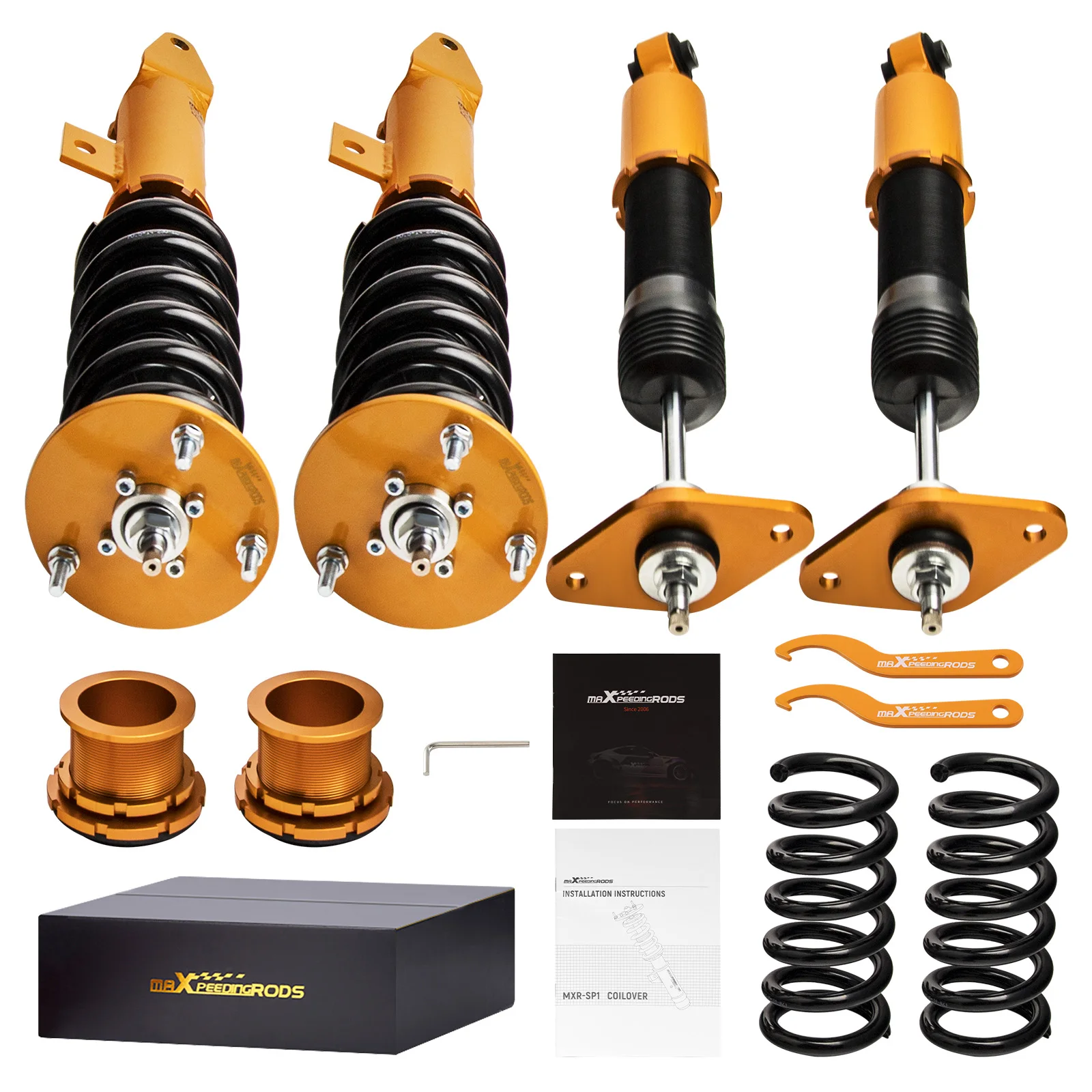 

Adjustable Damper Coilover Lowering Struts For Dodge Challenger R/T 5.7L 09-10 Coilover Shocks & Springs 24-Way Damper Kit