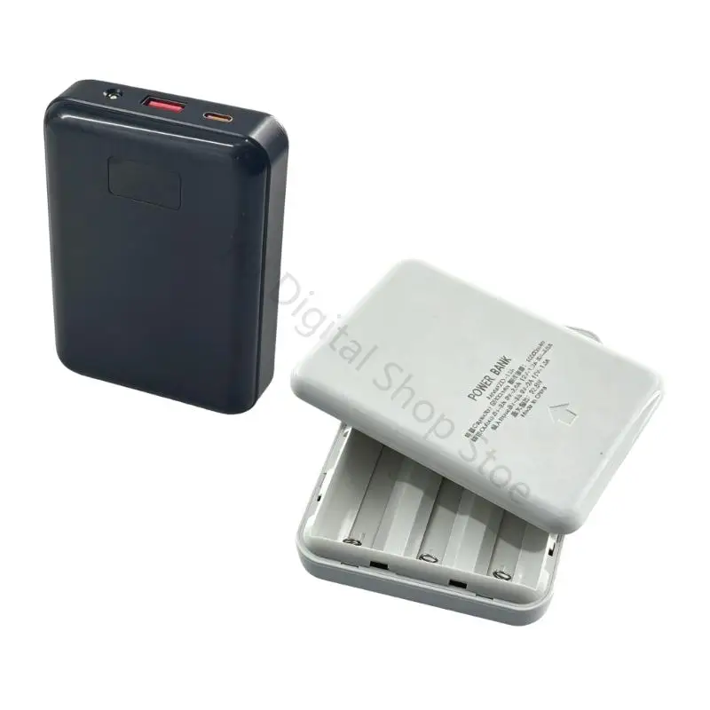 96BA Solder-Frees 21700 Battery Powerbank Case, 3Cell DIY Chargers Housing with Slide Cover Replacement Shell Build