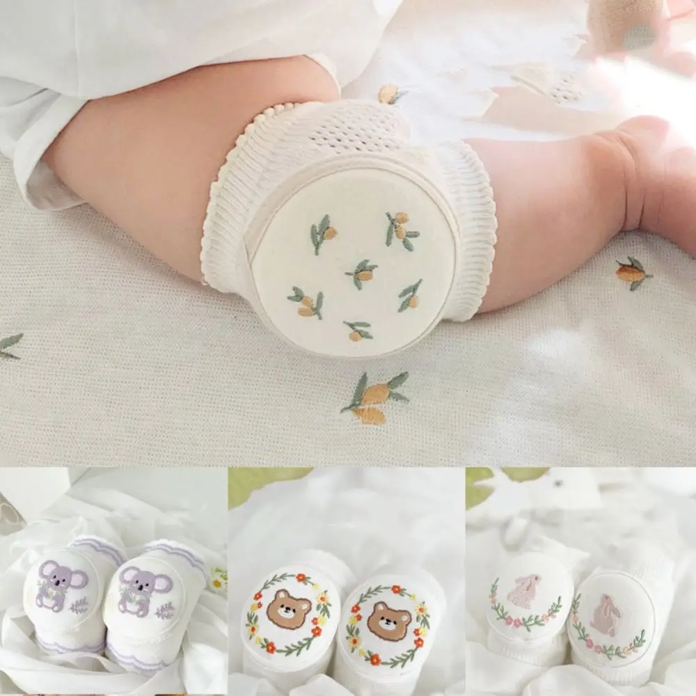 Genouillères en coton respirant pour bébé, genouillères en éponge, design de dessin animé, genouillères pour enfant, jambières, accessoires de gril pour tout-petits