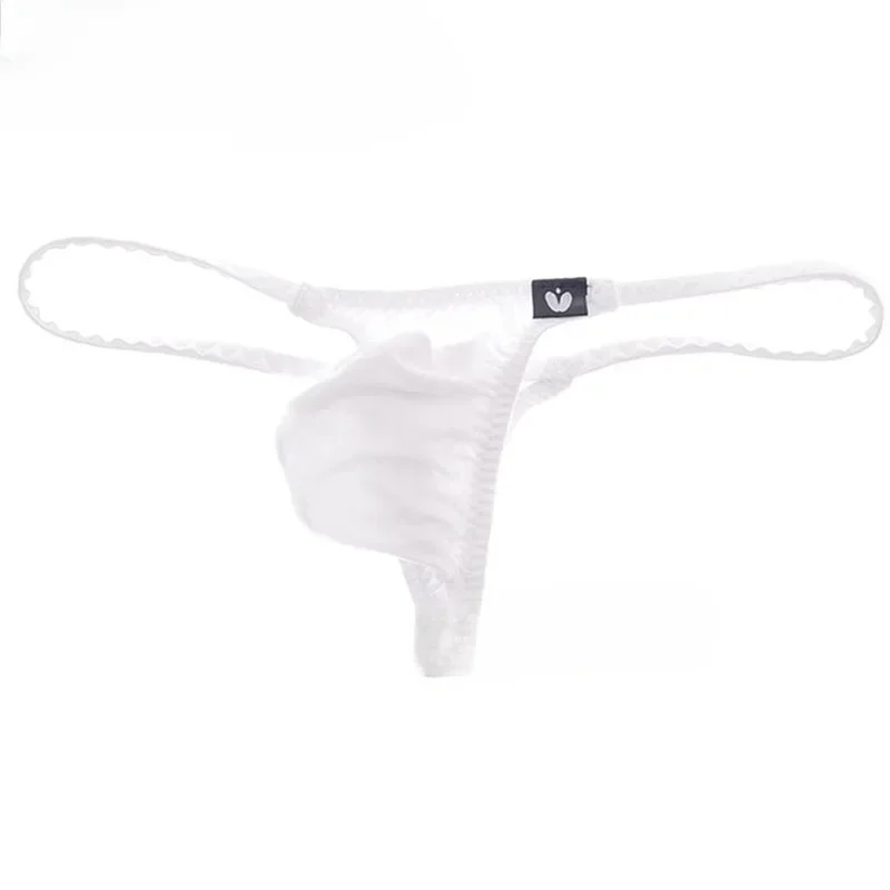 Men\'s Pouch Thong Low Waist T Pants Sexy Low Waist Men\'s Underwear Simple Mini Sissy Undies G-Strings & Thongs