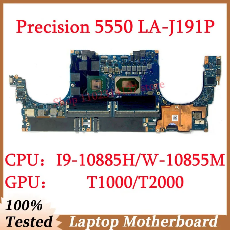 

For Dell 5550 06G3G6 0WVX8X 0Y6TYM 0W081T With I9-10885H/W-10855M CPU LA-J191P Laptop Motherboard T1000/T2000 100%Full Tested OK