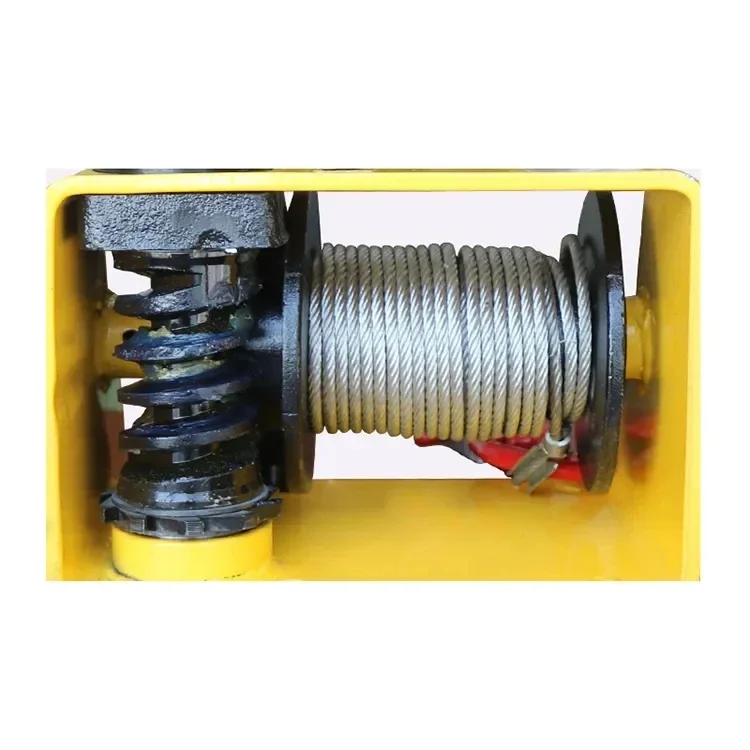 Self-locking hand winch, heavy-duty winch, turbo worm winch 0.25 tons