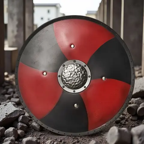 48cm Movie Merchandise Cosplay Props Shields Warriors Simulation PU Shield Home Wall Decoration Adult Party Show Prop