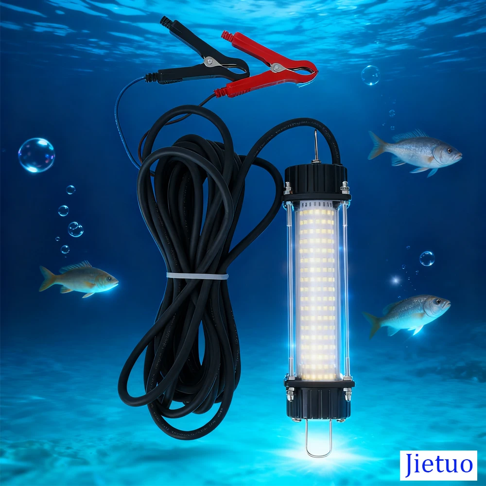 

1 шт., 7 метров, 120 Вт, высококачественная светодиодная ночная рыболовная установка, водонепроницаемый мощный подводный белый светильник для приманки, прожектор для приманки