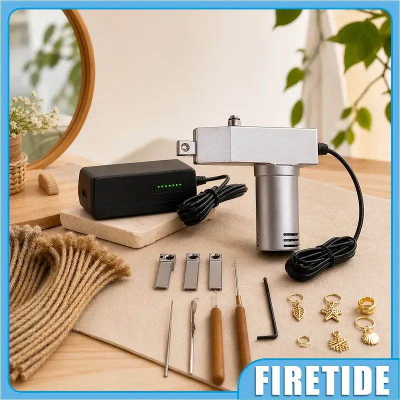 Electric Dreadlock Machine 6‑Head Portable Instant Loc Maker Automatic Crochet Braiding Tool For Hair Extension Hairstyle DIY