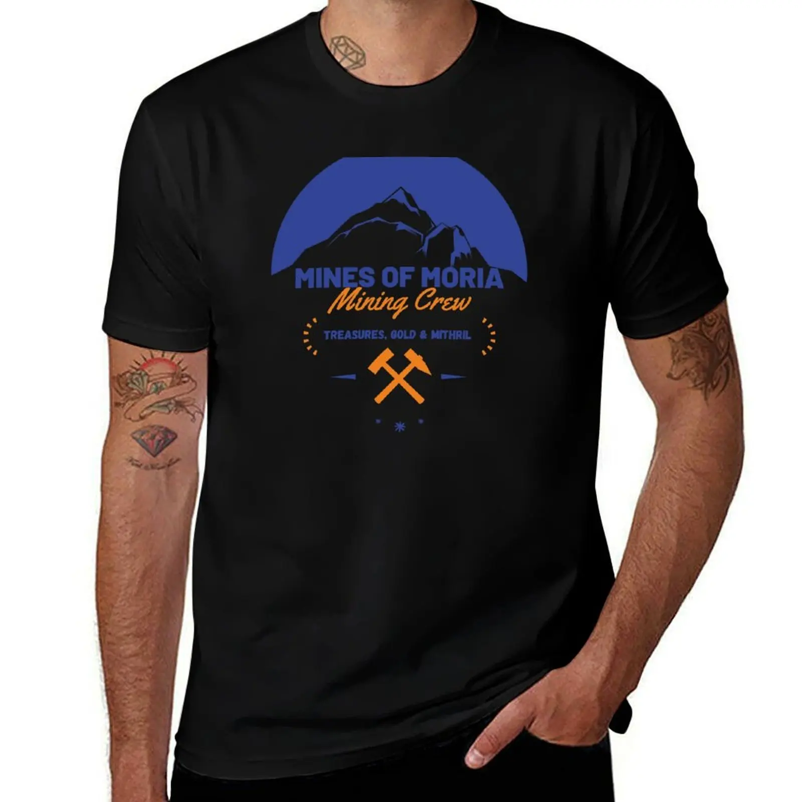 Mines of Moria Mining Crew T-Shirt Creative Graphic Tee Shirt