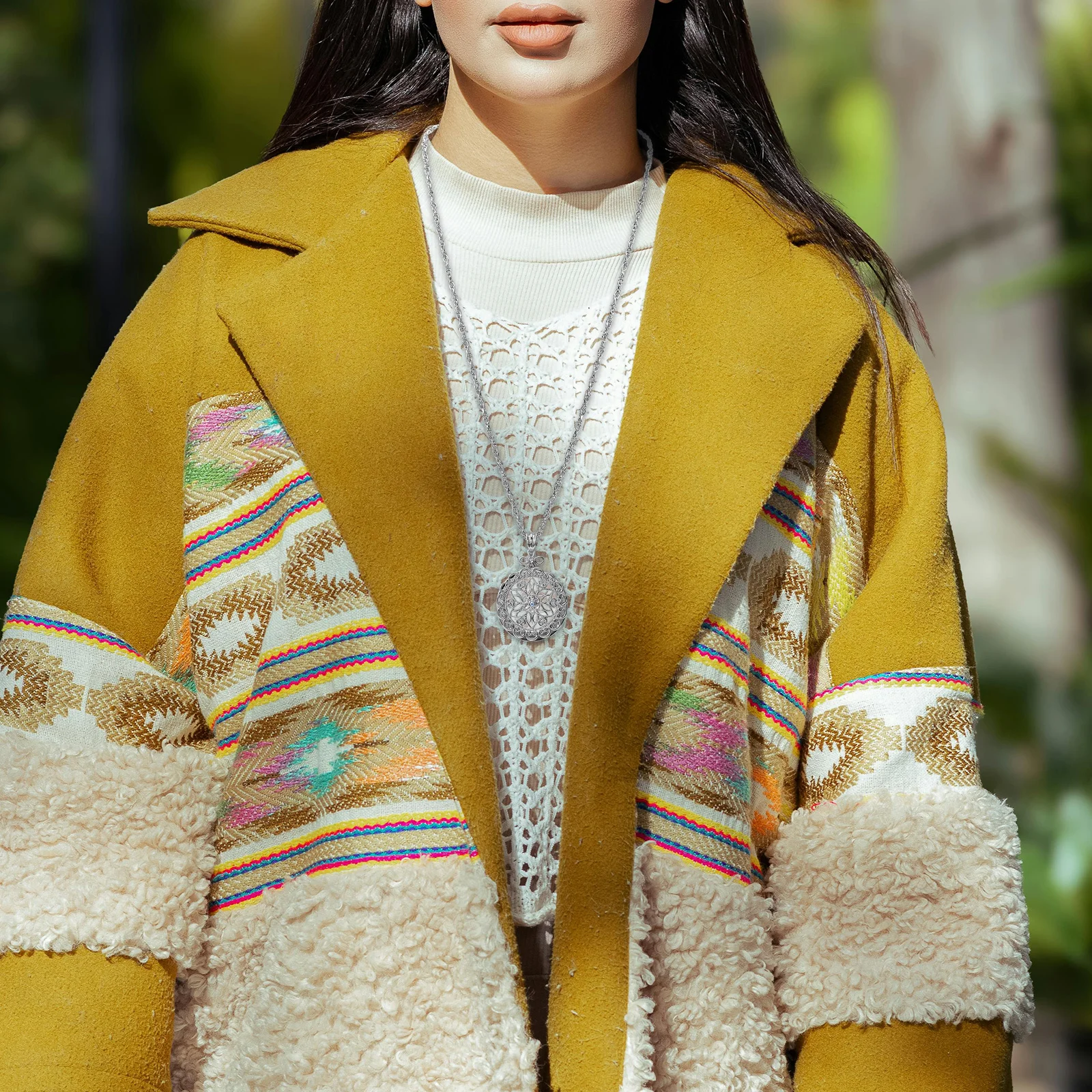 

3X Magnifying Lens Pendant Necklace Jeweler Loupe Sweater Chain Necklace Reading Magnifier for Jewelry Books Jewelry Magnifier