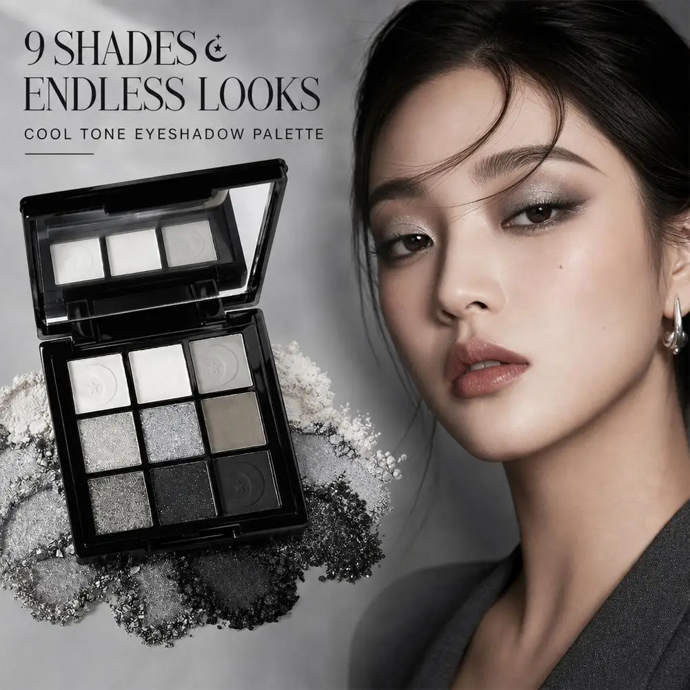 Matte Lidschatten-Palette, hochpigmentiertes Lidschatten-Puder, kreieren Sie einen neutralen Augen-Look, Smokey Eyeshadow, schwarzes, glänzendes Augen-Make-up – Detail 4