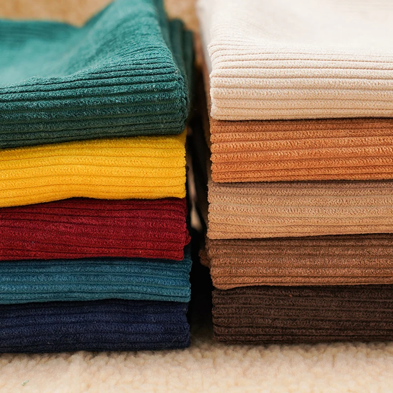 

Вельветовая ткань в рубчик, однотонный утолщенный материал для шитья одежды, проекты DIY, куртки, брюки, шапки и домашний текстиль